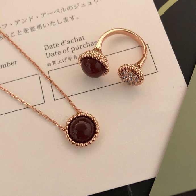 [Panda Jewelry]PERLEE COULEURS DIAMOND ROSE GOLD BETWEEN THE FINGER RING