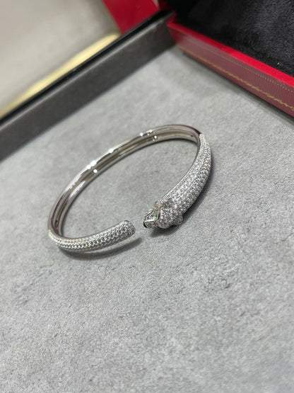 [Panda Jewelry]PANTHERE FULL DIAMOND OPEN BRACELET