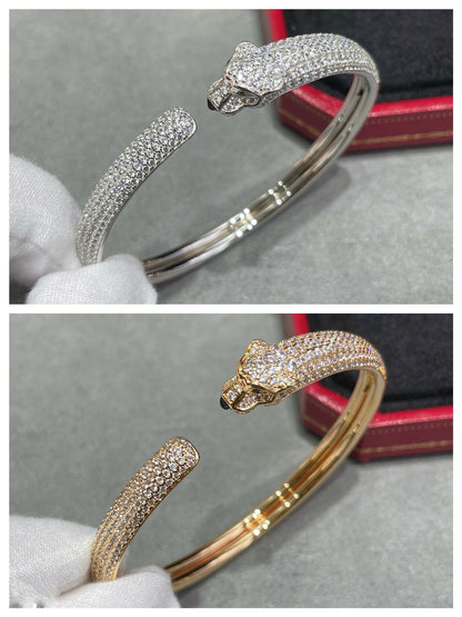 [Panda Jewelry]PANTHERE FULL DIAMOND OPEN BRACELET