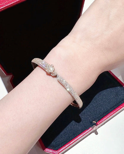 [Panda Jewelry]PANTHERE FULL DIAMOND OPEN BRACELET