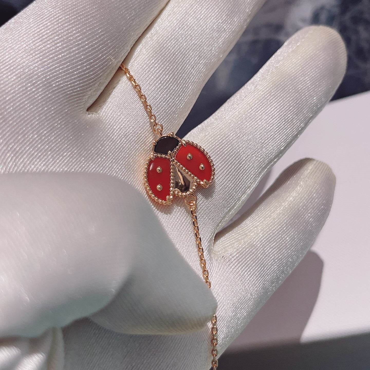 [Panda Jewelry]LUCKY SPRING 1 MOTIF PINK GOLD BRACELET