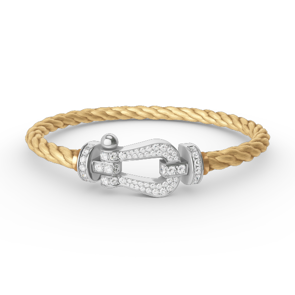 [Panda Jewelry]FORCE LARGE HORSESHOE FULL DIAMOND BRACELET SILVER