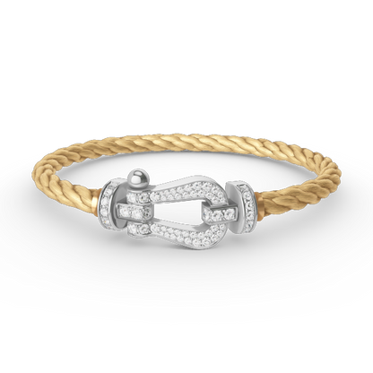 [Panda Jewelry]FORCE LARGE HORSESHOE FULL DIAMOND BRACELET SILVER