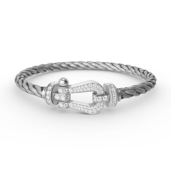 [Panda Jewelry]FORCE LARGE HORSESHOE FULL DIAMOND BRACELET SILVER