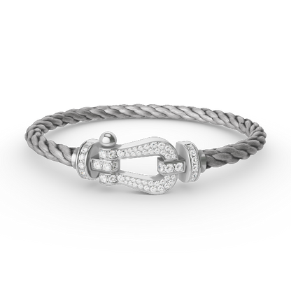[Panda Jewelry]FORCE LARGE HORSESHOE FULL DIAMOND BRACELET SILVER