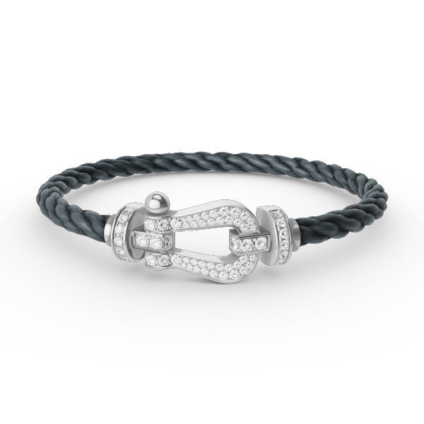 [Panda Jewelry]FORCE LARGE HORSESHOE FULL DIAMOND BRACELET SILVER