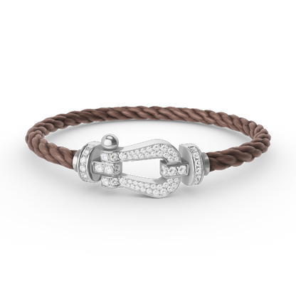 [Panda Jewelry]FORCE LARGE HORSESHOE FULL DIAMOND BRACELET SILVER