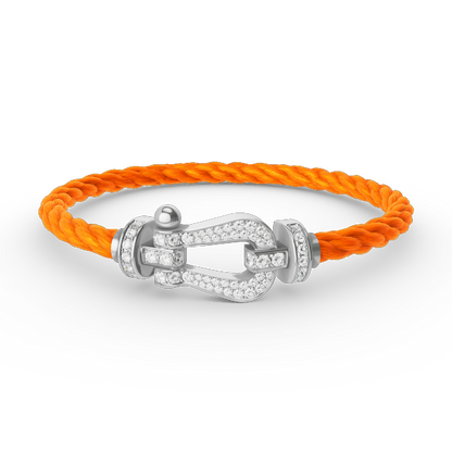 [Panda Jewelry]FORCE LARGE HORSESHOE FULL DIAMOND BRACELET SILVER