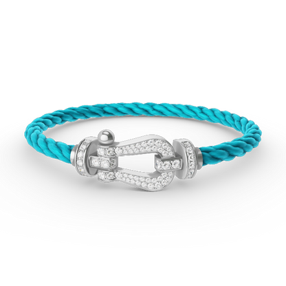 [Panda Jewelry]FORCE LARGE HORSESHOE FULL DIAMOND BRACELET SILVER