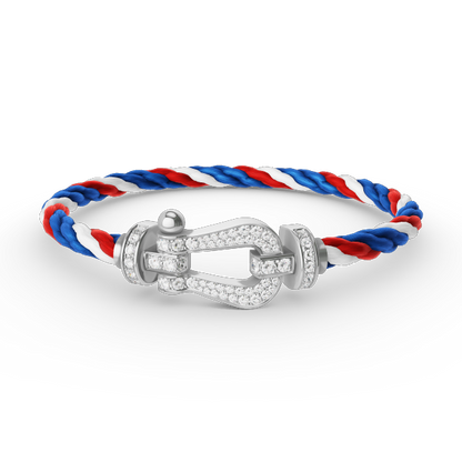 [Panda Jewelry]FORCE LARGE HORSESHOE FULL DIAMOND BRACELET SILVER