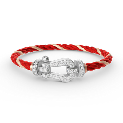 [Panda Jewelry]FORCE LARGE HORSESHOE FULL DIAMOND BRACELET SILVER