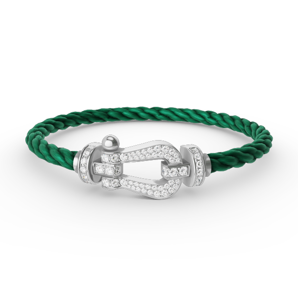 [Panda Jewelry]FORCE LARGE HORSESHOE FULL DIAMOND BRACELET SILVER