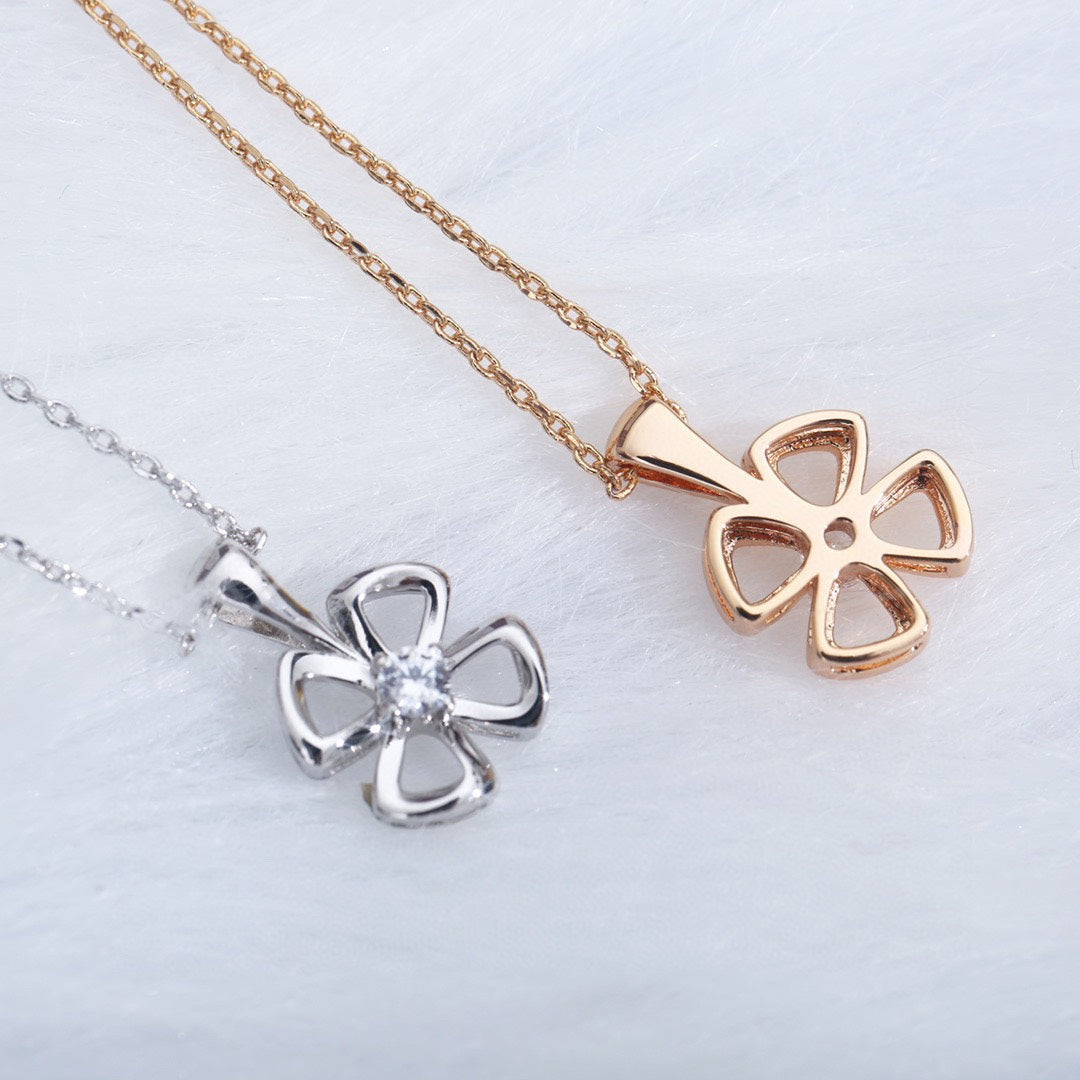 [Panda Jewelry]FIOREVER NECKLACE DIAMOND CENTER