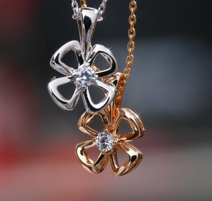 [Panda Jewelry]FIOREVER NECKLACE DIAMOND CENTER