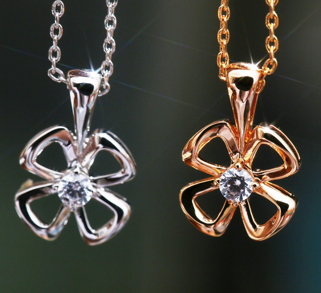 [Panda Jewelry]FIOREVER NECKLACE DIAMOND CENTER