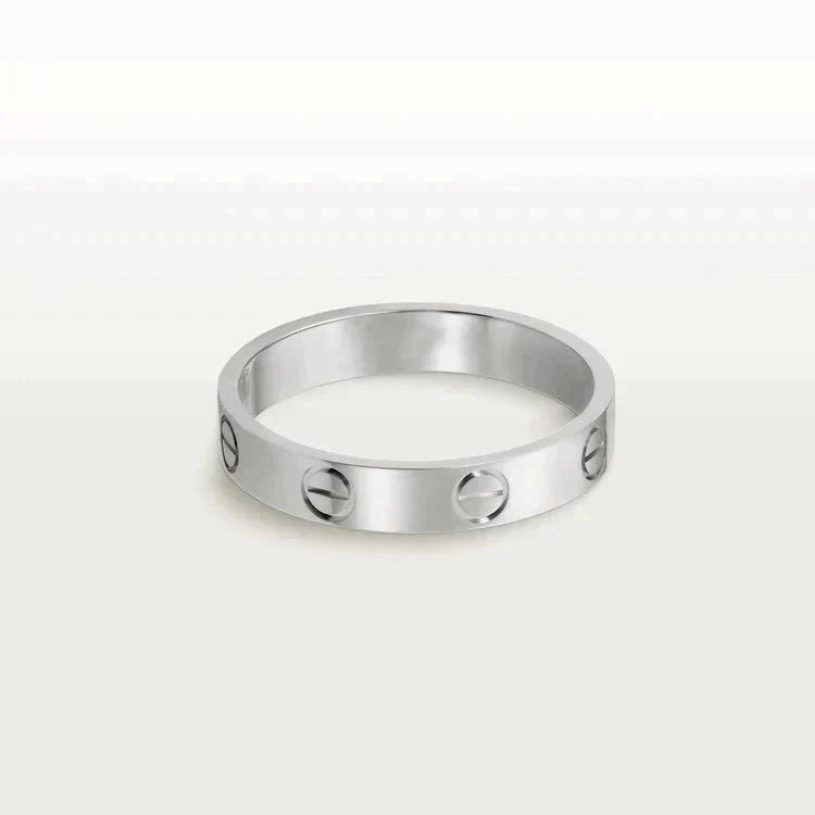 [Panda Jewelry]LOVE RING 4MM 1 DIAMOND SILVER