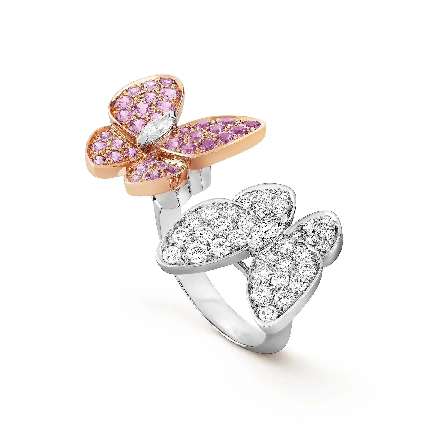 [Panda Jewelry]TWIN BUTTERFLY DIAMOND RING