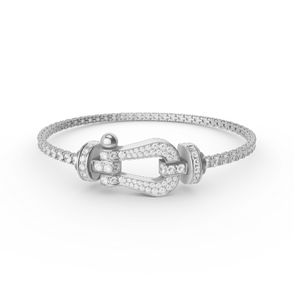 [Panda Jewelry]FORCE  LARGE HORSESHOE FULL DIAMOND TENNIS BRACELET