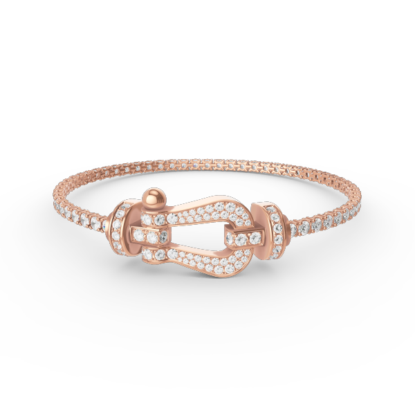 [Panda Jewelry]FORCE  LARGE HORSESHOE FULL DIAMOND TENNIS BRACELET