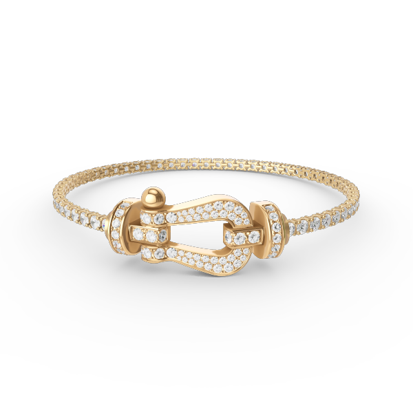 [Panda Jewelry]FORCE  LARGE HORSESHOE FULL DIAMOND TENNIS BRACELET