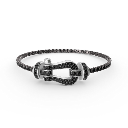 [Panda Jewelry]FORCE  LARGE HORSESHOE FULL DIAMOND TENNIS BRACELET